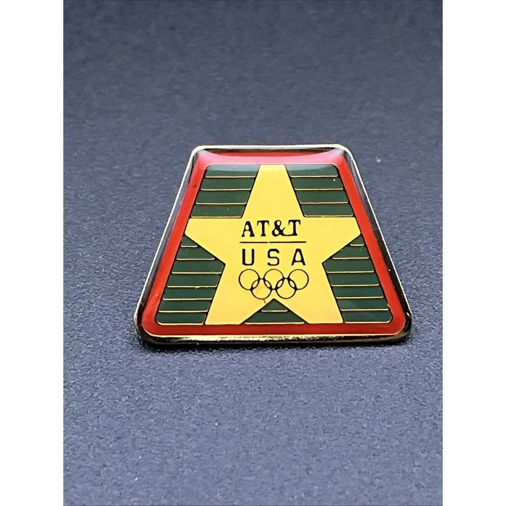 Vintage Olympic Games AT&T Team USA‎ Sponsor Phone Lapel Hat Pin